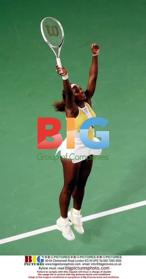 Serena Williams Leaps After Australian Open Win