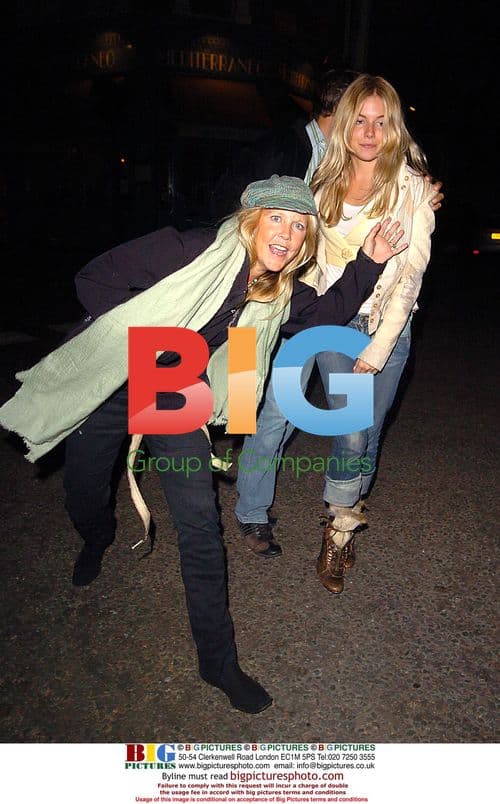 Sienna Miller Enjoys Meal with Friends