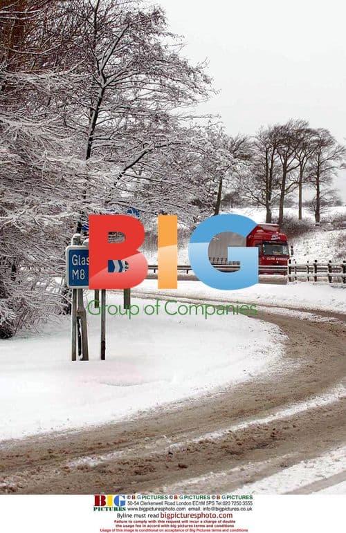 Lorry Stuck in Scottish Snow