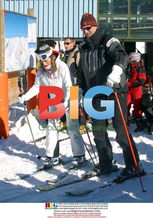 Spain's Crown Prince and Princess Ski in Baqueira Beret