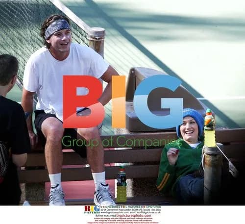 Gavin Rossdale and Gwen Stefani Tennis in LA