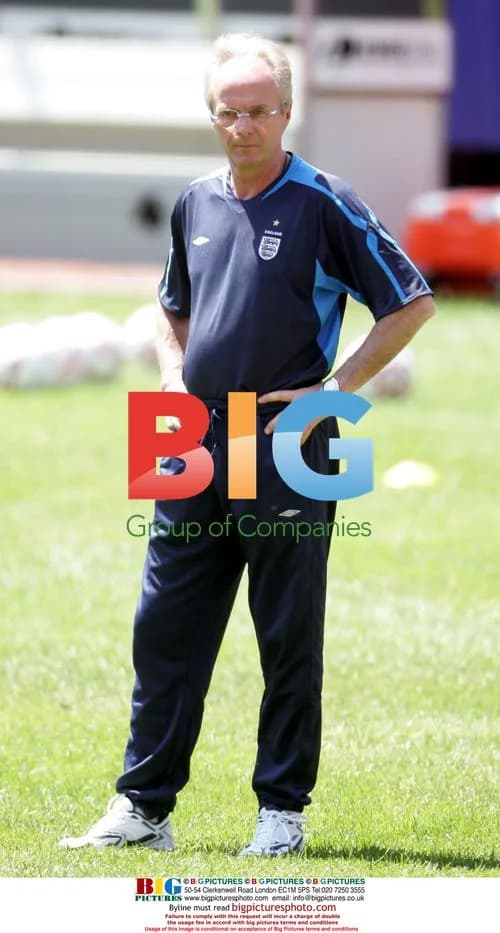 England Coach Eriksson at Training