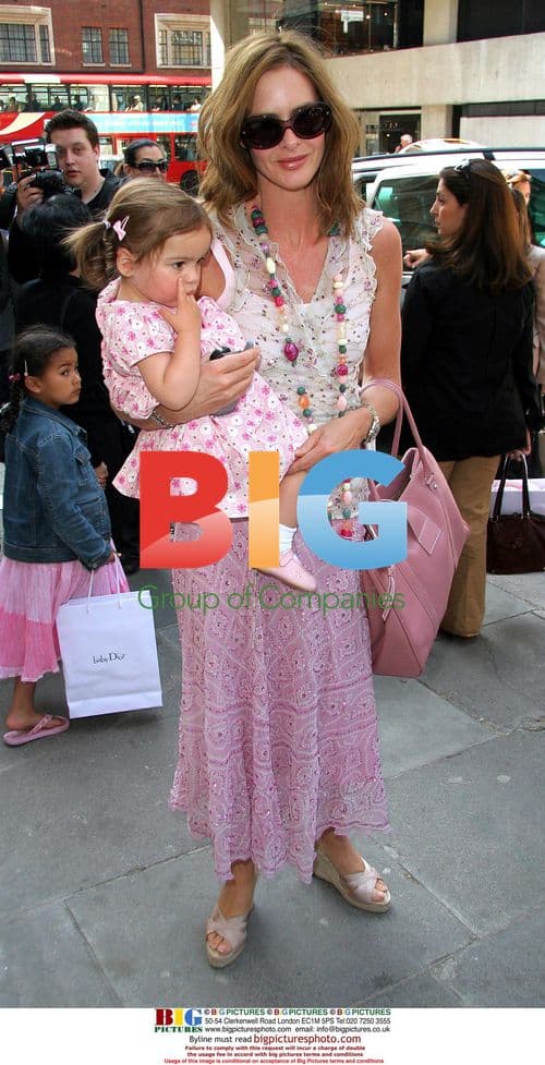 Trinny Woodall and daughter at Baby Dior shop opening