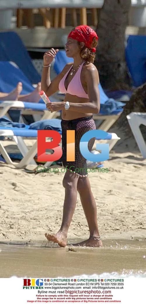 Whitney Houston Relaxing in Barbados