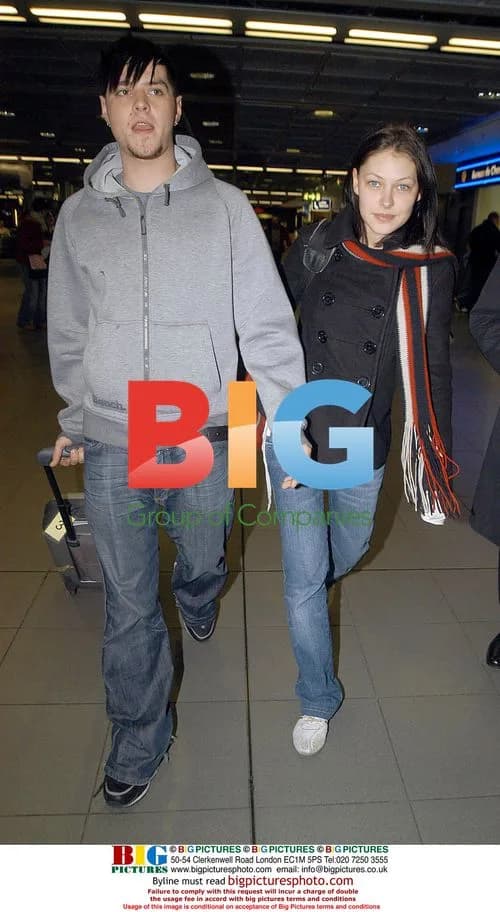 Matt Willis and Emma Griffith at Dublin Airport
