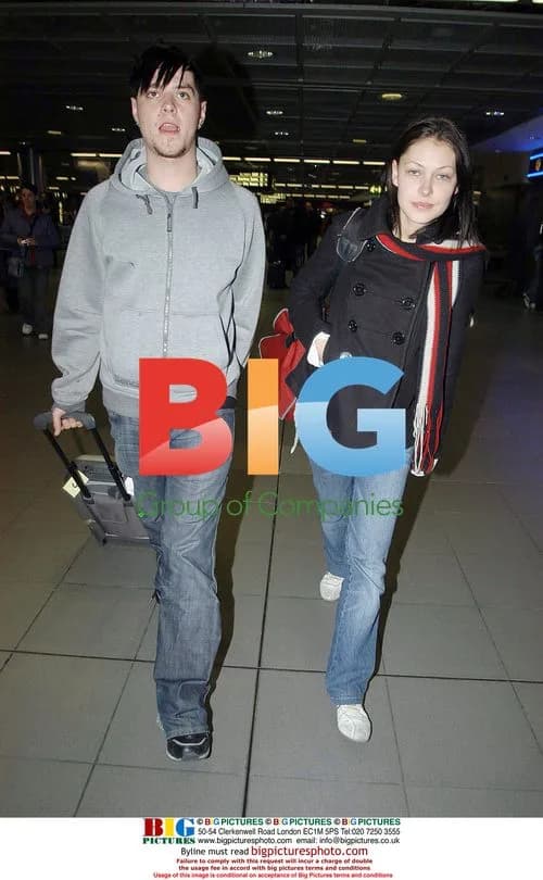 Matt Willis and Emma Griffith at Dublin Airport