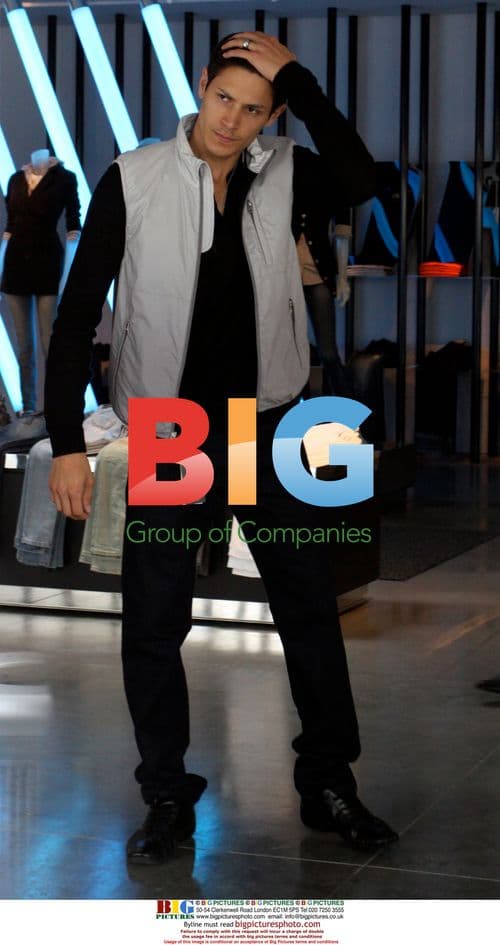 Alex Meraz Shopping at Armani Exchange