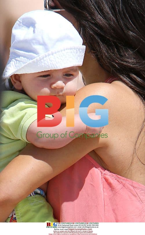Kim Kardashian and Nephew at Beach