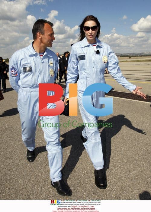 Carla Bruni with Patrouille de France