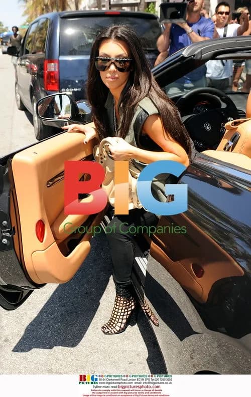 Kim Kardashian drives Maserati in Miami