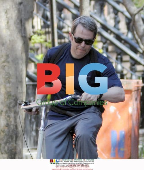 Matthew Broderick Riding Bike in NYC