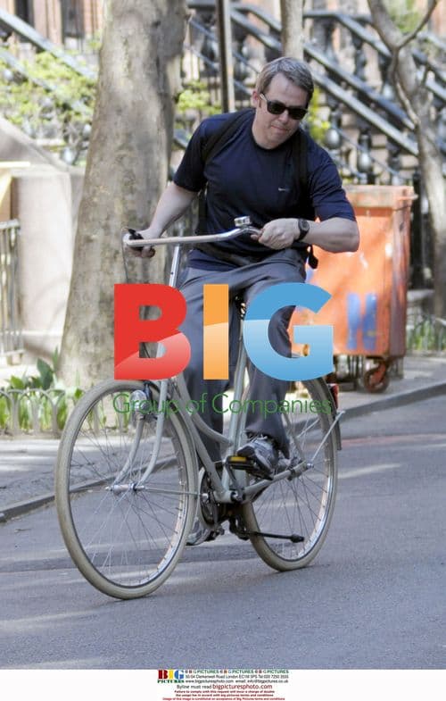 Matthew Broderick Rides Bike in NYC