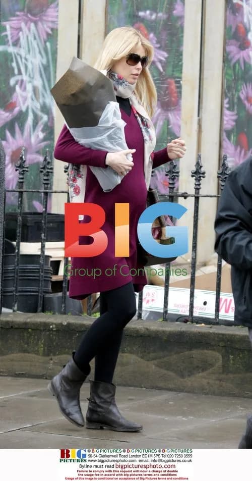 Claudia Schiffer Shops for Flowers in London
