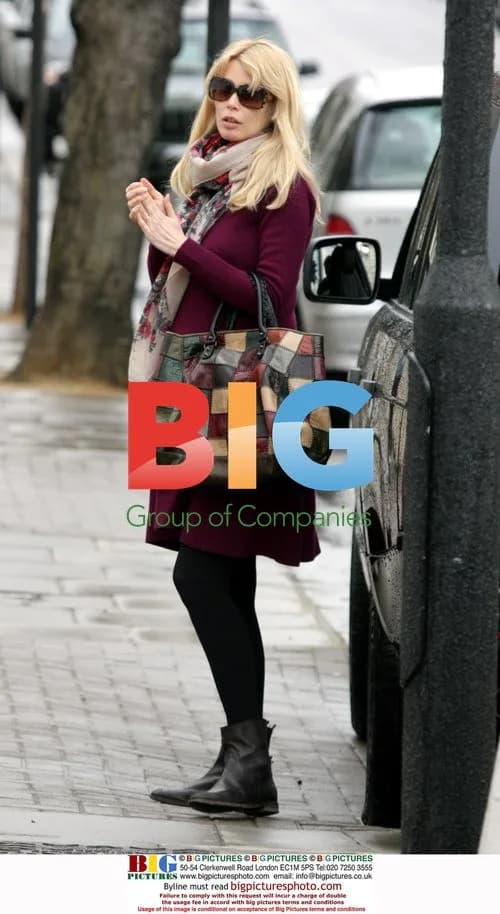 Claudia Schiffer Shops for Flowers in London