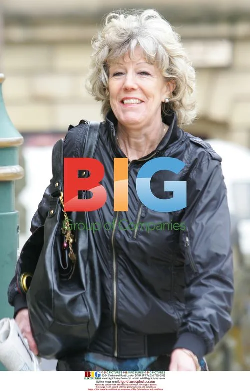 Sue Nicholls aka Audrey Roberts Arrives for Filming