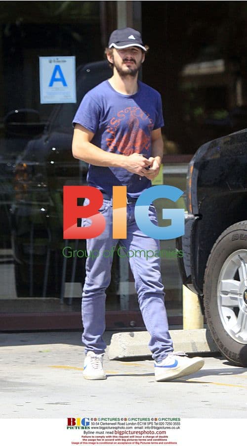 Shia Labeouf Gets Middle Eastern Cuisine After Gym