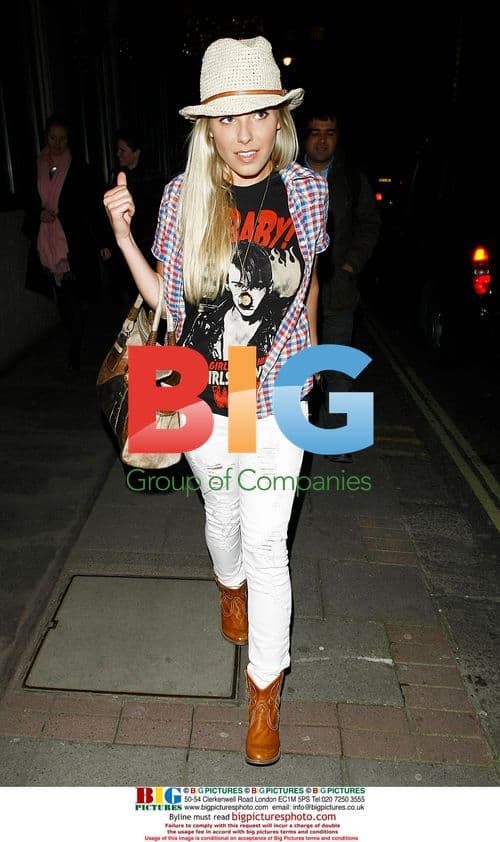 Mollie King Leaving Hotel After Dinner
