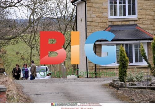 Susan Boyle Poses Outside Home