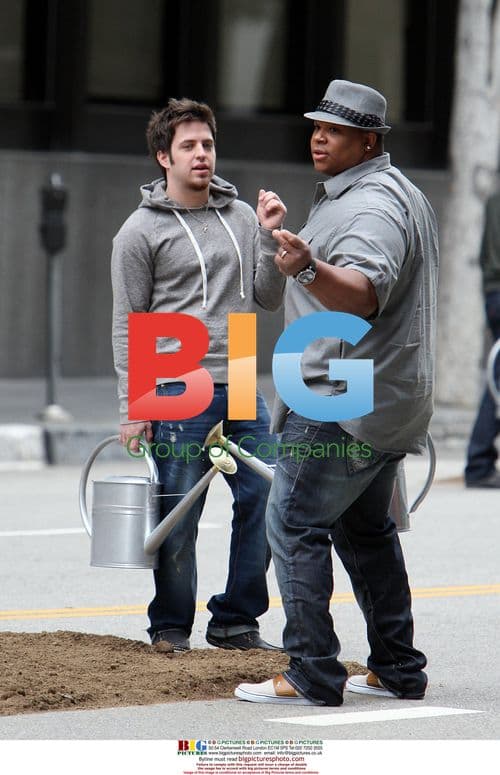 Michael Lynche and Lee DeWyze Filming Ford Ad