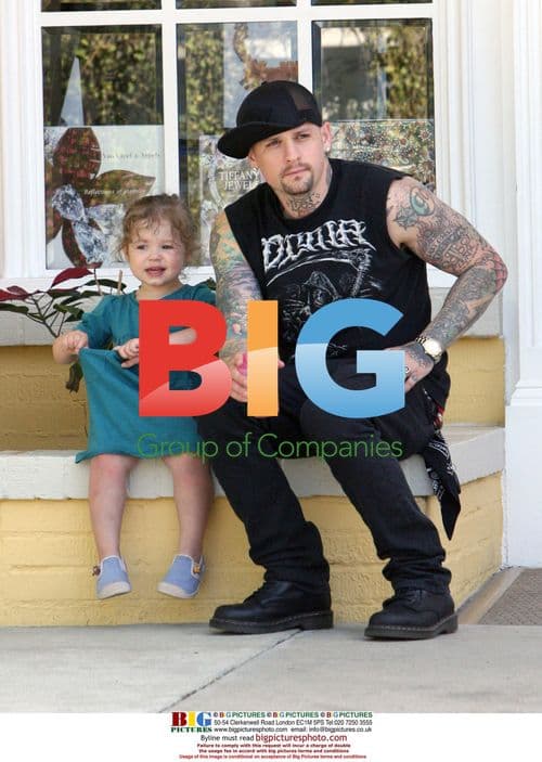 Benji Madden baby sitting in Beverly Hills