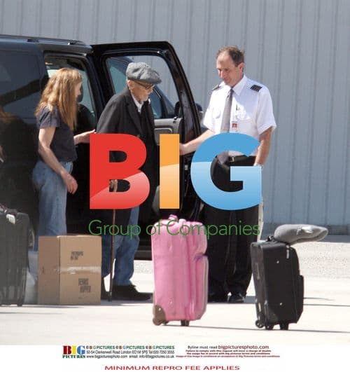 Dennis Hopper Boarding Private Jet with Family