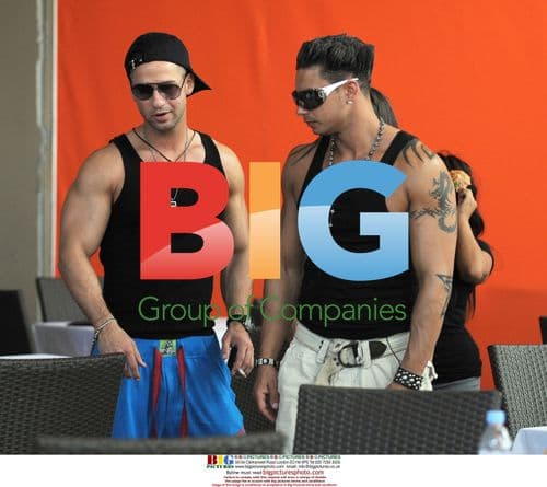 Cast of Jersey Shore on Set in Miami