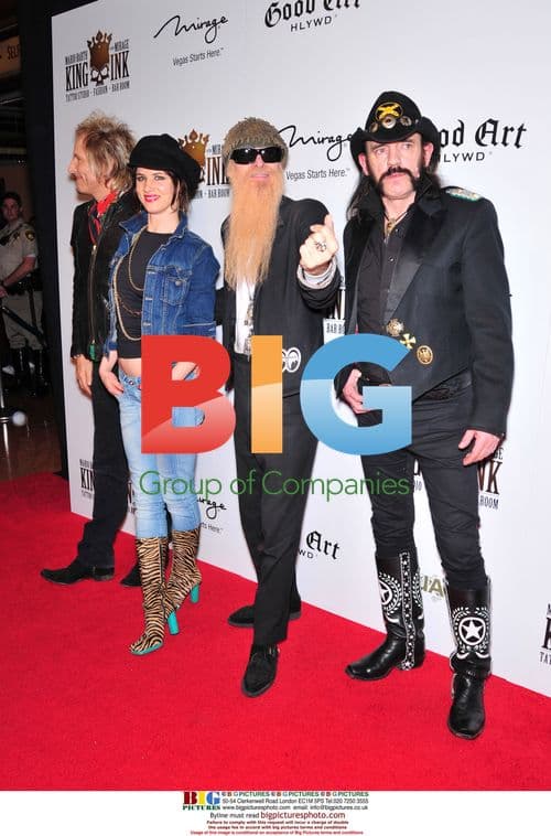 Juliette Lewis, Matt Sorum, Billy Gibbons & Lemmy Kilmister at King Ink Grand Opening