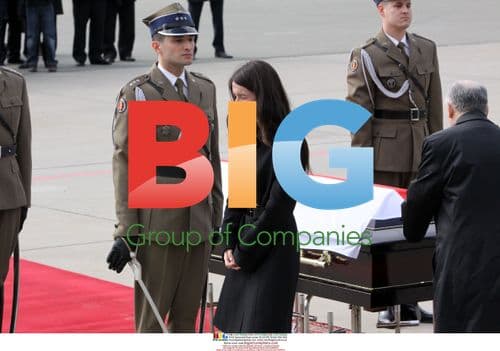 Arrival of Polish President Kaczynski's Coffin