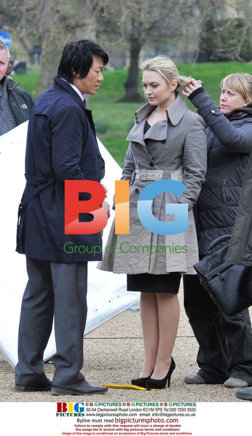 Sophia Myles on 'Spooks' Set