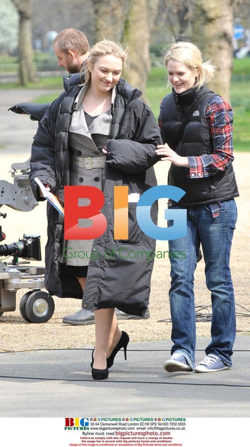 Actress Sophia Myles on Spooks Set