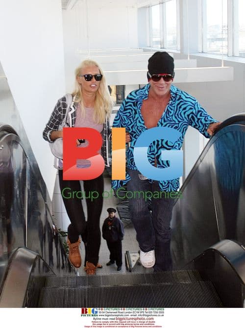 Mickey Rourke Arriving at Airport