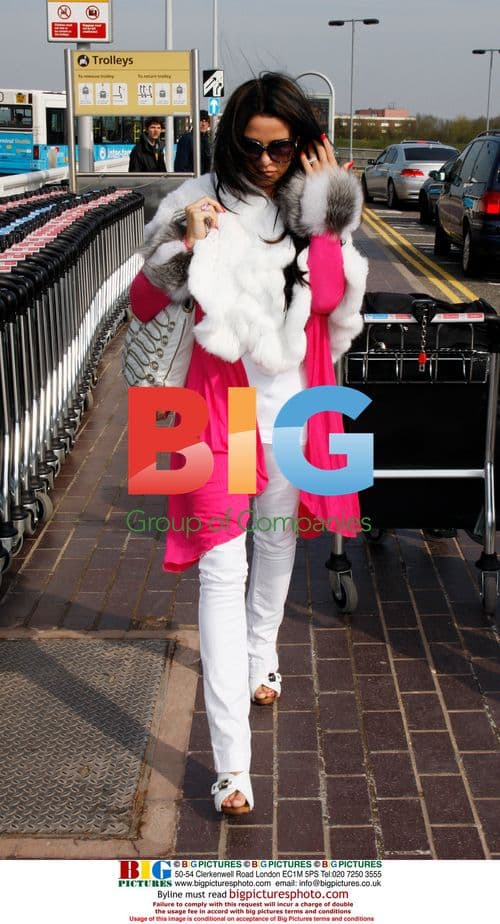 Katie Price and Alex Reid at Airport