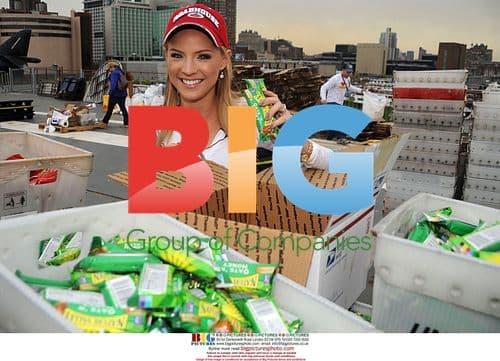 Kristen Dalton Packs Goody Bags at Intrepid Museum