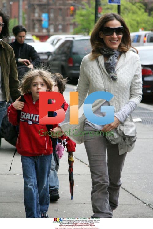 Sarah Jessica Parker takes son to school in NYC