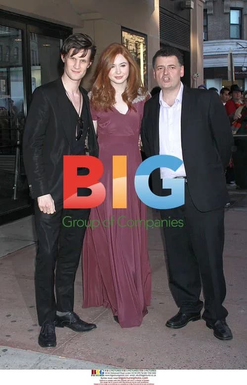 Matt Smith, Karen Gillan, and Steven Moffat at Doctor Who screening
