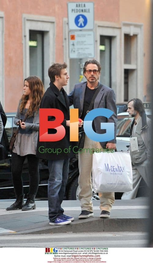 Robert Downey Jr. and son in Rome