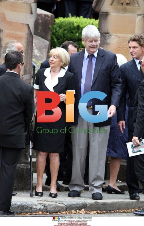 Julian McMahon Attends Mother's Funeral