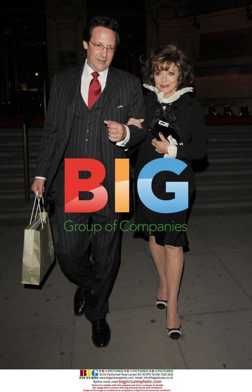 Joan Collins and Percy Gibson at 'Grace Kelly' Exhibit