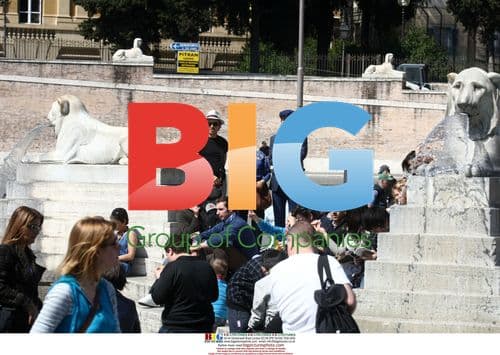 Robert Downey Jr. and son sightseeing in Rome