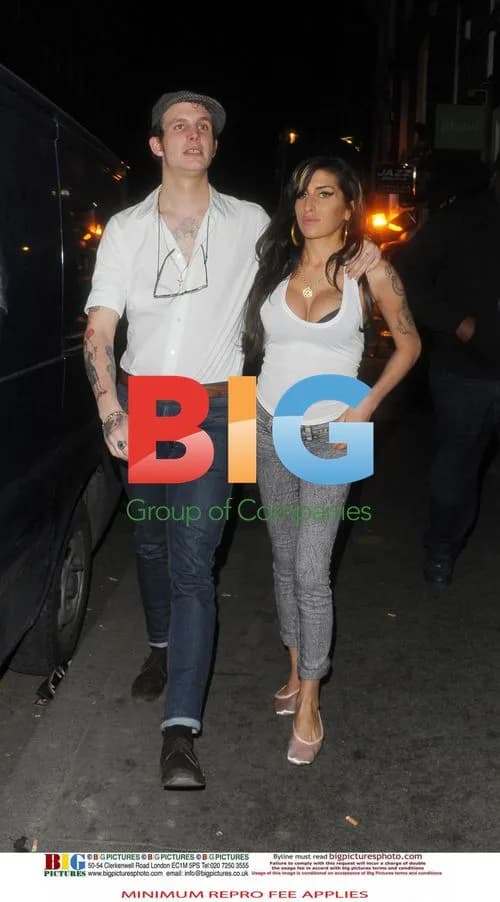 Amy Winehouse and Blake Fielder-Civil Leaving Jazz After Dark