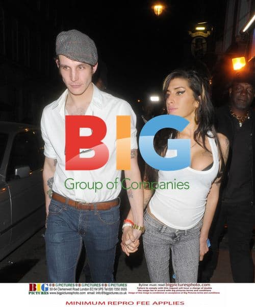 Amy Winehouse and Blake Fielder-Civil Leaving Jazz After Dark