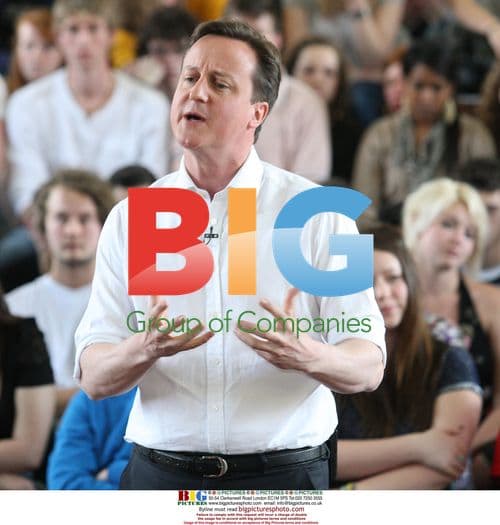 David Cameron talks to students in Brighton