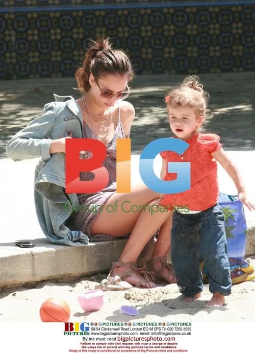 Jessica Alba and Daughter at Park