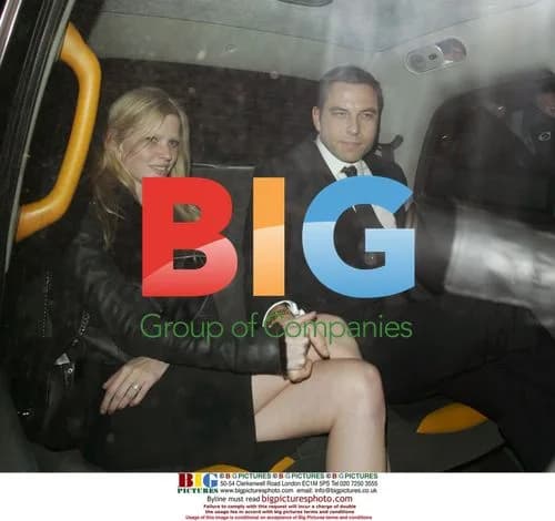 David Walliams and Lara Stone at Nobu
