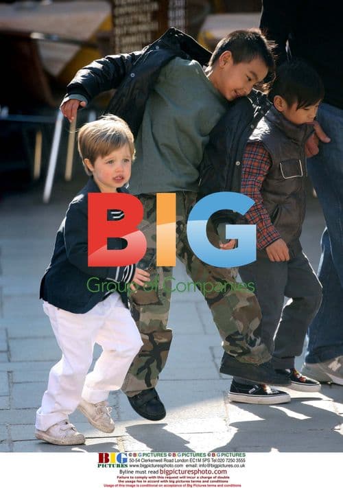 Jolie-Pitt Kids Play Time in Venice
