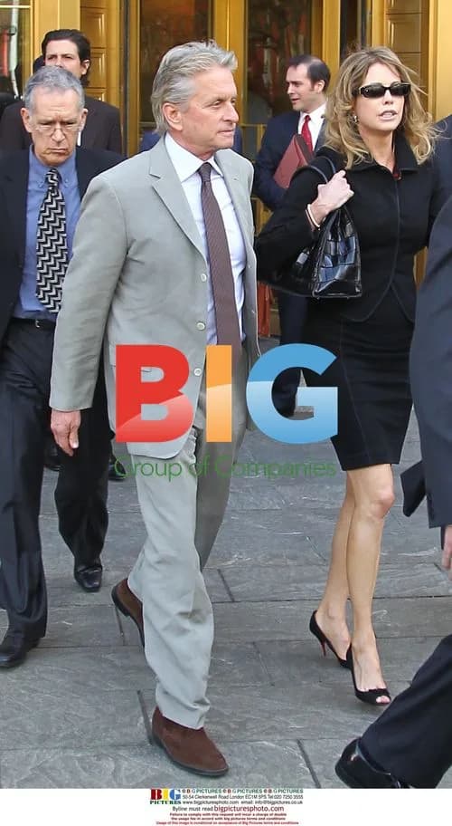 Michael Douglas and Diandra leave courthouse