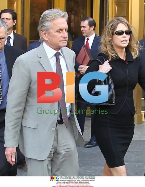Michael Douglas and Diandra Leave Courthouse