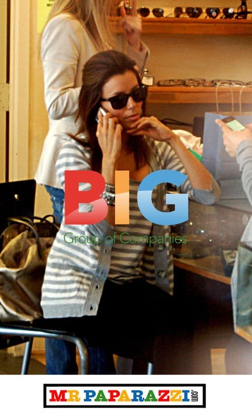 Eva Longoria Parker shopping for sunglasses