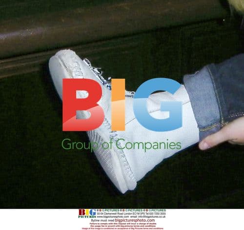 Keith Richards Shows Off Shoe in Miami