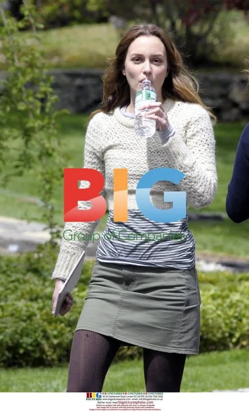 Leighton Meester on 'The Oranges' Set